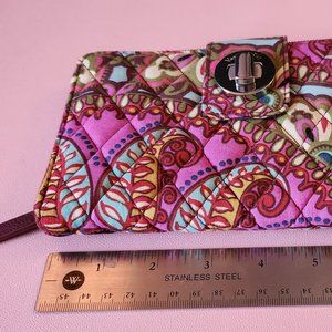 Vera Bradley RFID Turn-Lock Wallet, Resort Medallion Paisley Pattern